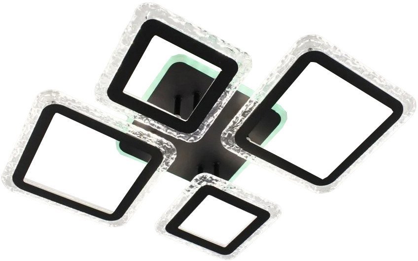 Припотолочная люстра Estares Oval Ice RGB 75W 5S-APP-725х500х93-BLACK/CLEAR-220-IP20