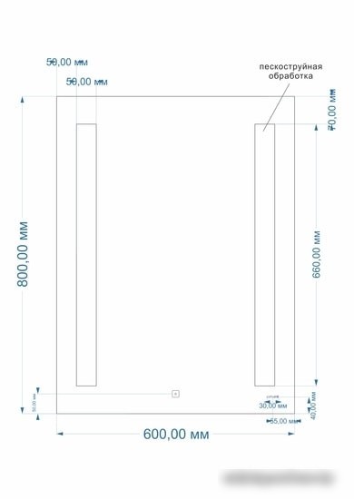 Cersanit Зеркало Led 020 base 60x80