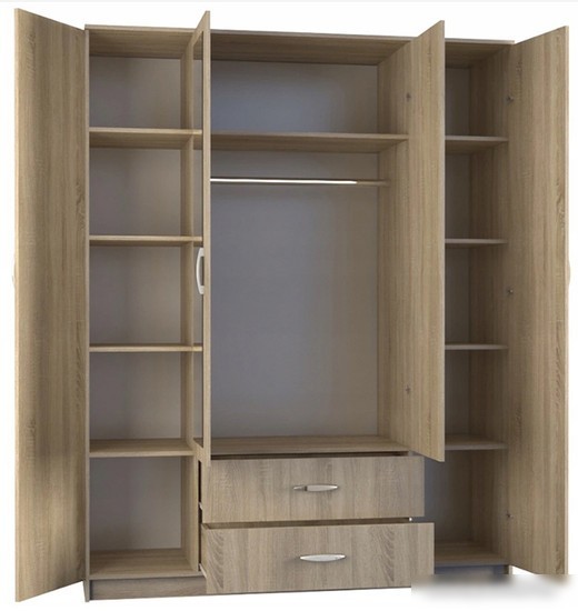 Шкаф распашной Anrex Romano 4D2SZ (дуб сонома)