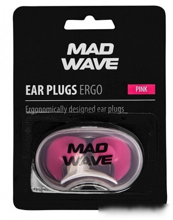Беруши для плавания Mad Wave Ergo (розовый)