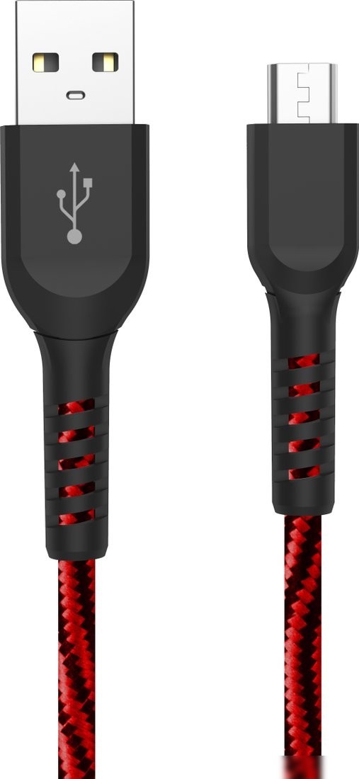 Кабель Atomic Flexstick Game+ 30.207 USB Type-A - microUSB (1.5 м, черный/красный)