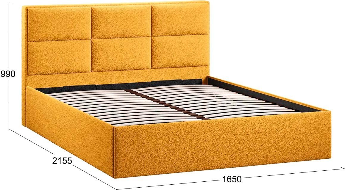 Кровать Трия Стелла Тип 1 c ПМ 160x200 (экомех Barni Curcuma)