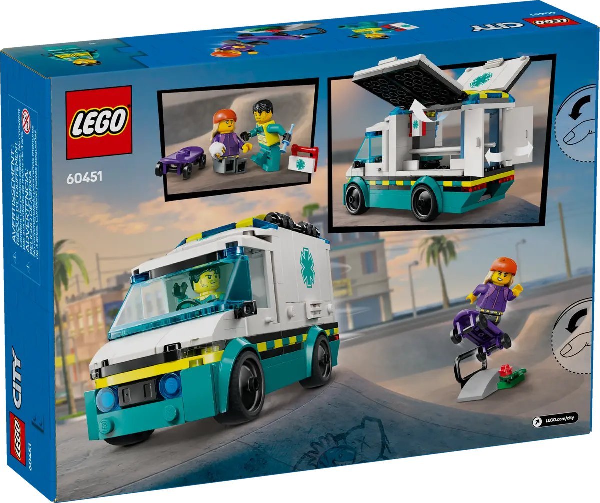 Конструктор LEGO City Скорая помощь 60451
