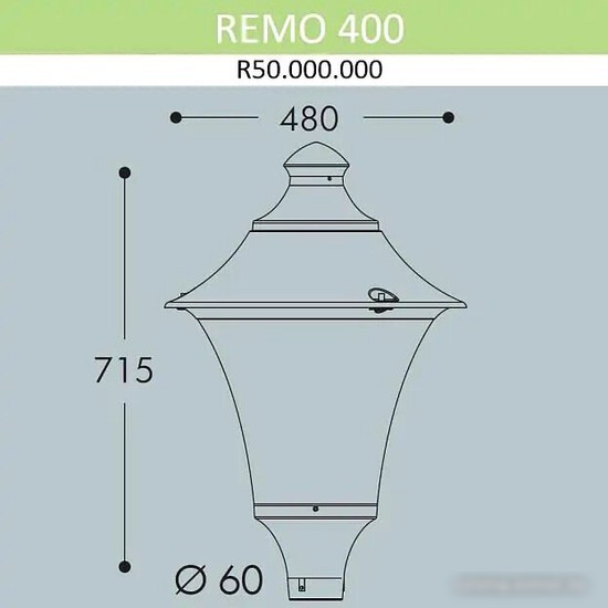 Садовый светильник Fumagalli Remo R50.000.000.LXD6L