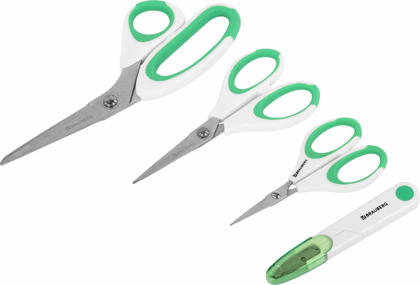 Набор ножниц канцелярских BRAUBERG 272982 (3шт)