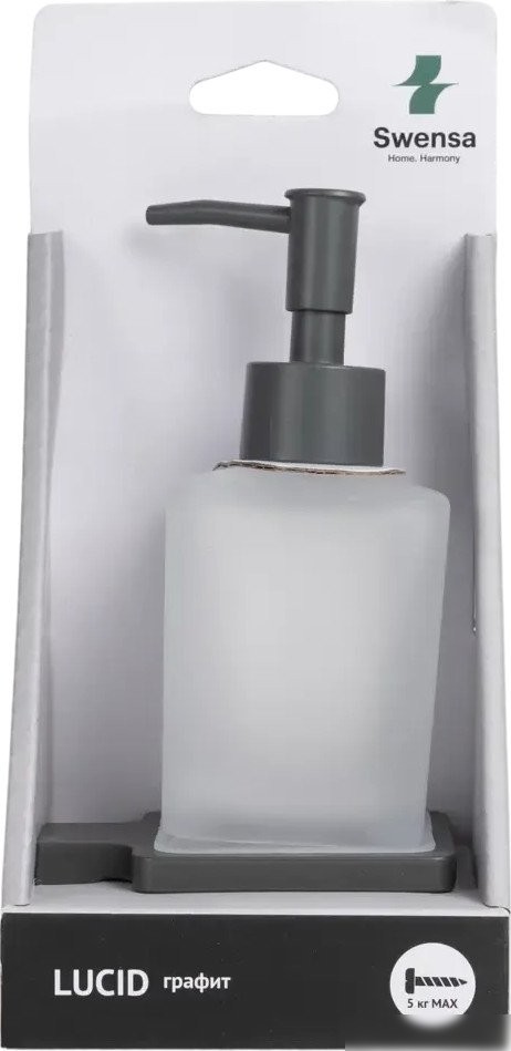 Дозатор для жидкого мыла Swensa Lucid SWR-5400-04-GRY (графит)