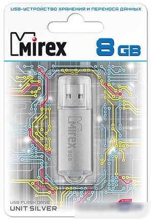 USB Flash Mirex Unit Silver 8GB [13600-FMUUSI08]