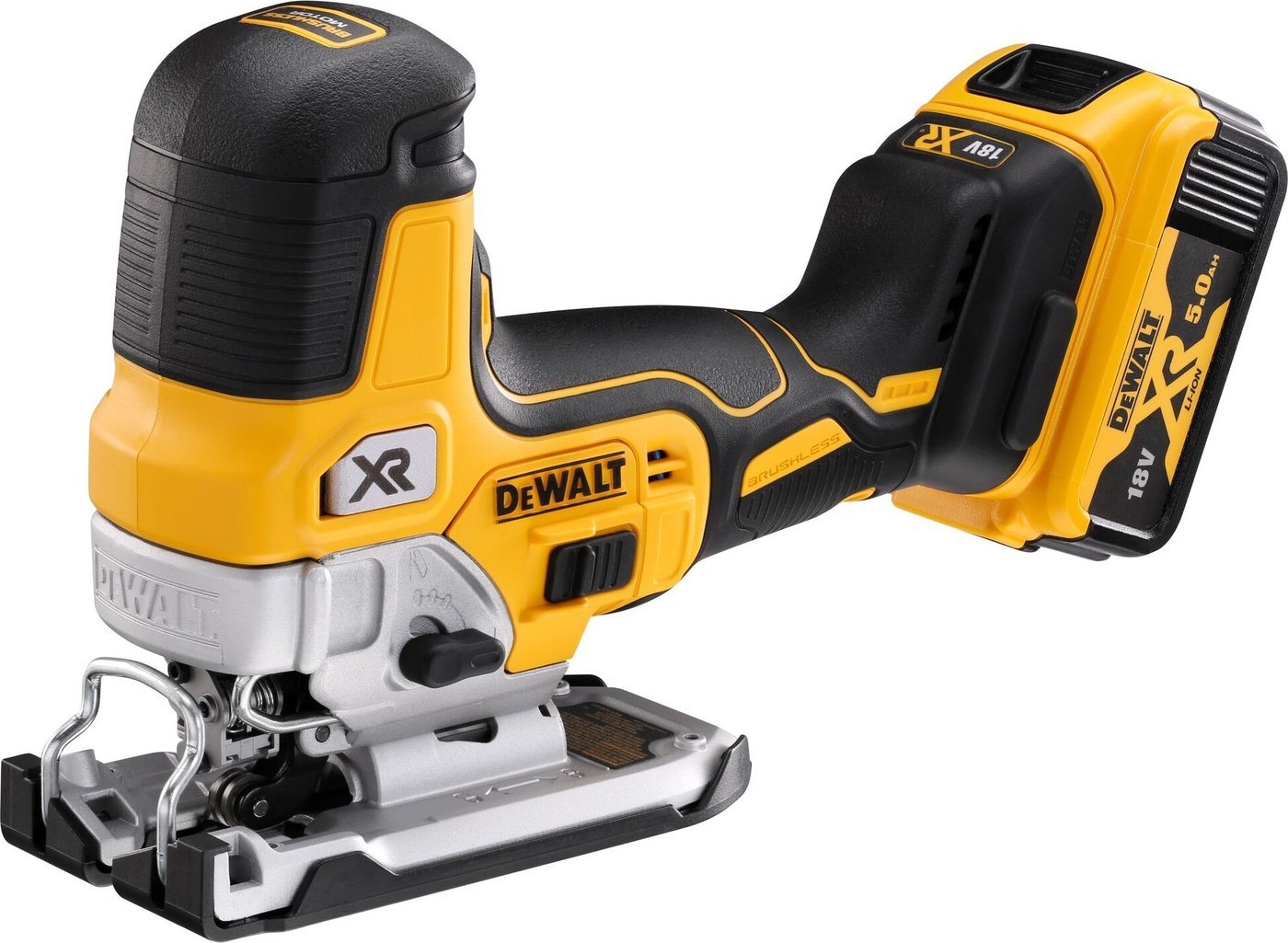 Электролобзик DeWalt DCS335P2 (с 2-мя АКБ, кейс)