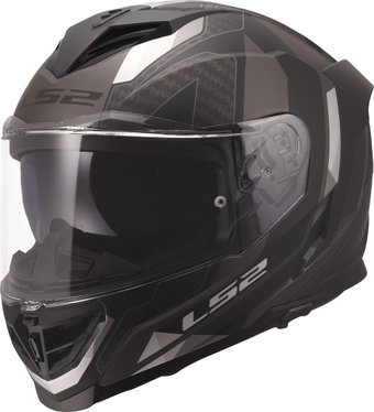Мотошлем LS2 FF818 Storm III Sporty (S, черный/серый)