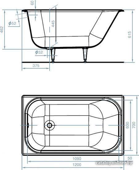 Ванна Универсал ВЧ-1200 «Каприз» 120x70