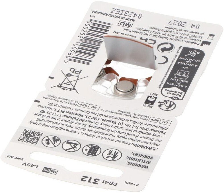 Батарейка Rayovac Extra 312 8 шт
