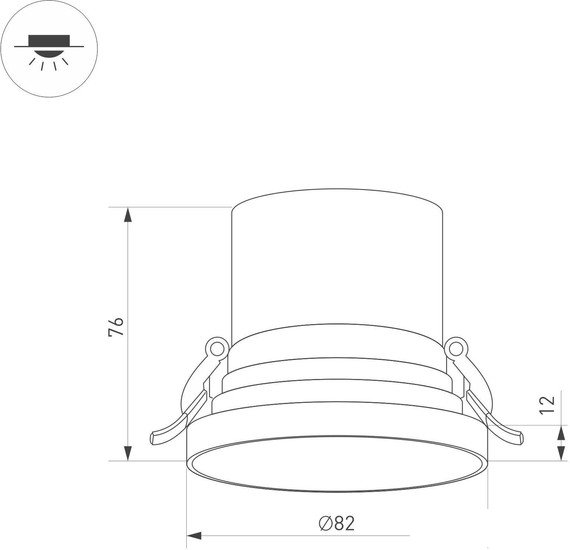 Точечный светильник Arlight MS-VOLCANO-BUILT-R82-10W Warm3000 035445