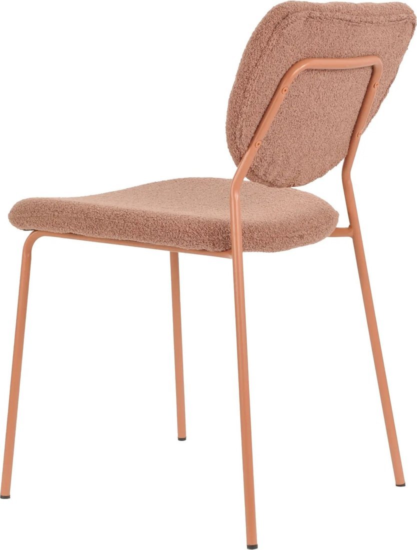 Стул Stool Group Gigi DRC-9155-B (коричневый букле/ножки розовые)