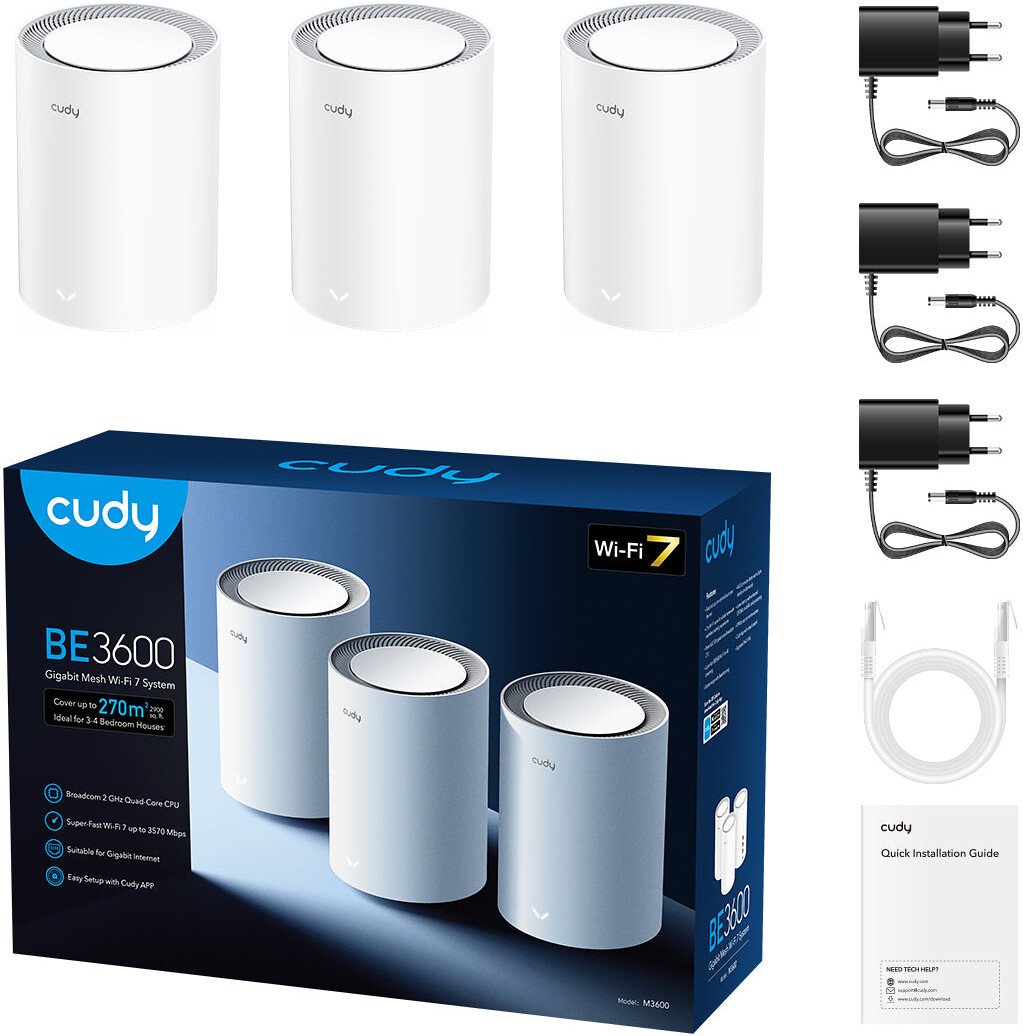 Wi-Fi система Cudy M3600 1.0 (3-Pack)