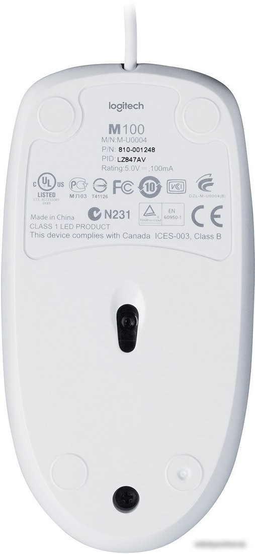 Мышь Logitech M100 (белый)