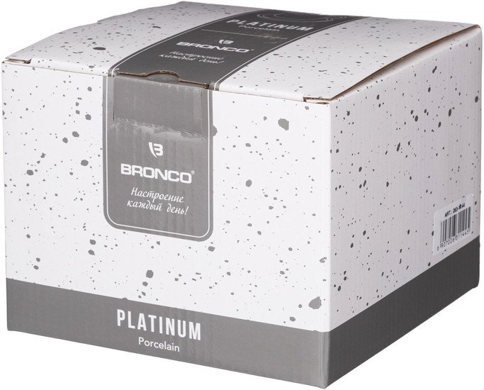 Чашка с блюдцем Bronco Platinum 263-1044 (белый)