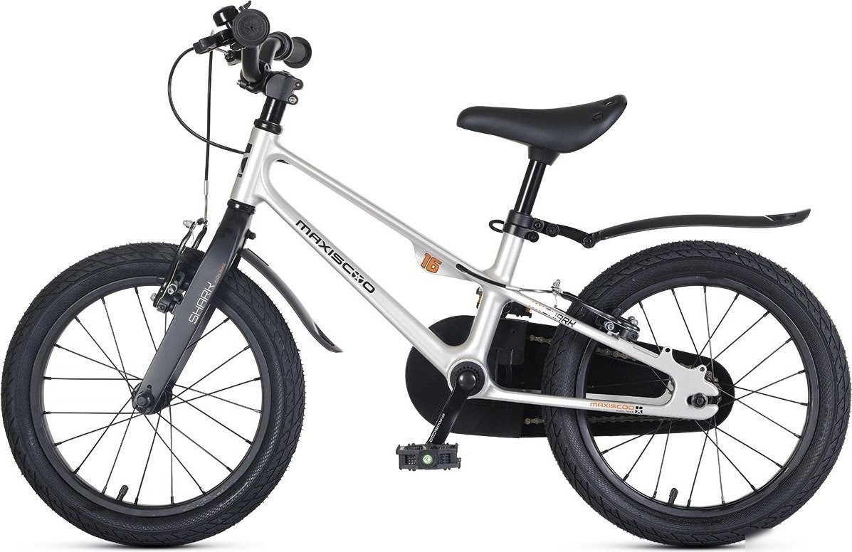 Детский велосипед Maxiscoo Shark Sport 16 2025 MSC-SH1642 (серый жемчуг, разобранный)