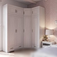 Угловое окончание Мебельград Прованс угловой 91x91x197 (бодега белая/платина премиум)