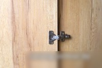 Шкаф распашной Ивару Виртон-2 с полками (крафт золотой/черный)