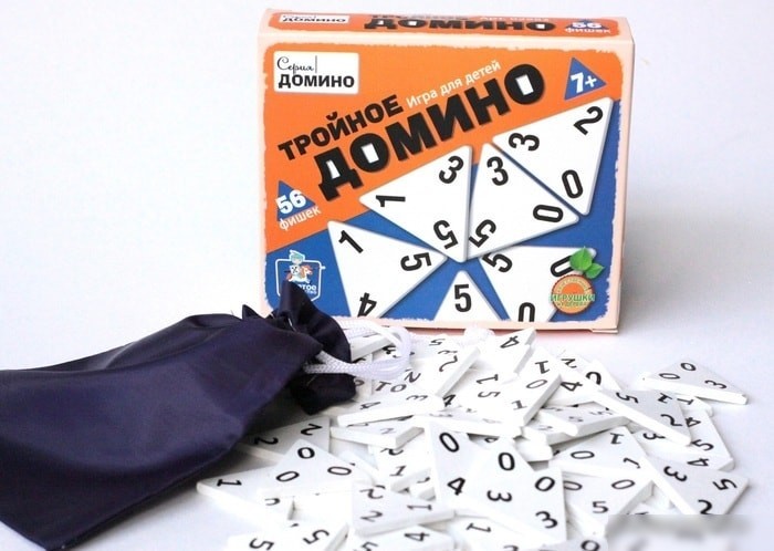 Настольная игра Десятое королевство Деревянное тройное домино 02982