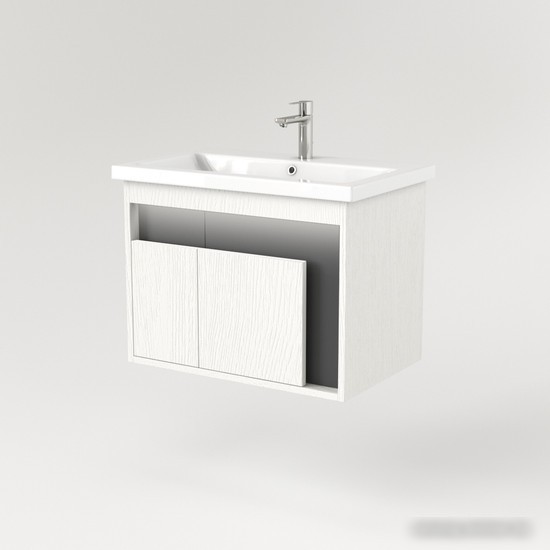 Дабер Тумба под умывальник 016 WeltWasser Deilbach 7517-70 Т16.7W.0.20_light (с подсветкой, белый древесный/серый)