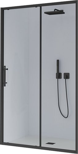 Душевая дверь Veconi E1 140x195 E1-B-140-01-C9 (стекло прозрачное/черный матовый)