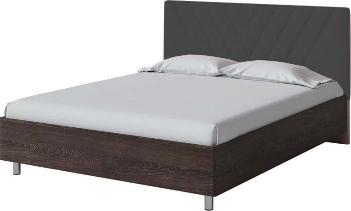 Кровать PROxSON Ora 160x200 (дуб кантербери/Teddy 021 древесный уголь)