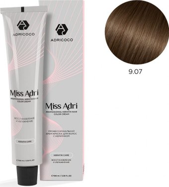 Крем-краска Adricoco Miss Adri 9.07 (100мл, очень светлый блонд холодный)