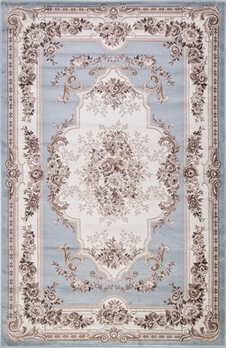 Ковер для жилой комнаты Merinos Valencia Deluxe 4015-STAN-L.BLUE-BROWN (3x5)
