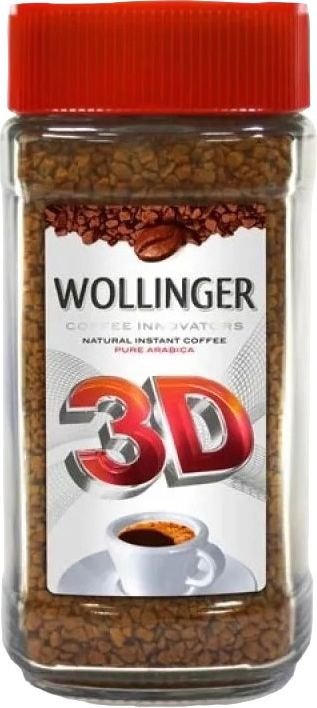 Кофе Wollinger 3D растворимый в банке 95г Кофе Wollinger 3D растворимый в банке 95г