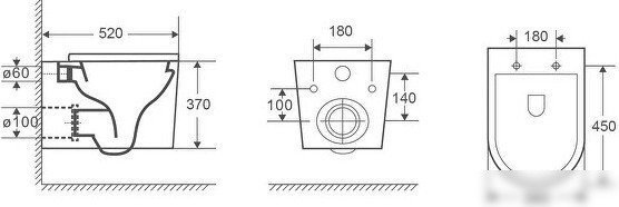 Унитаз подвесной WeltWasser Amberg 497 + Nesenbach 004 GL-WT + Amberg RD-WT