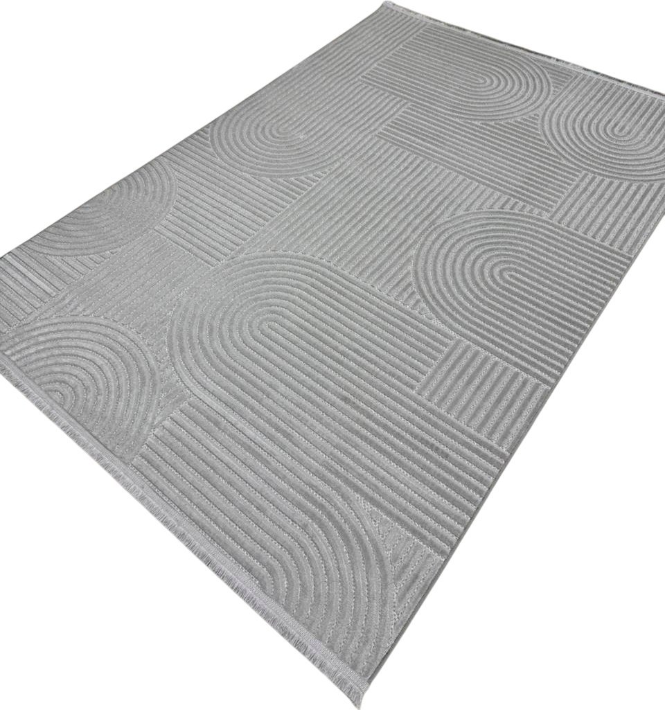 Ковер для жилой комнаты Radjab Carpet Моника Прямоугольник MC 402A 12574 (0.8x1.5, L.Grey)