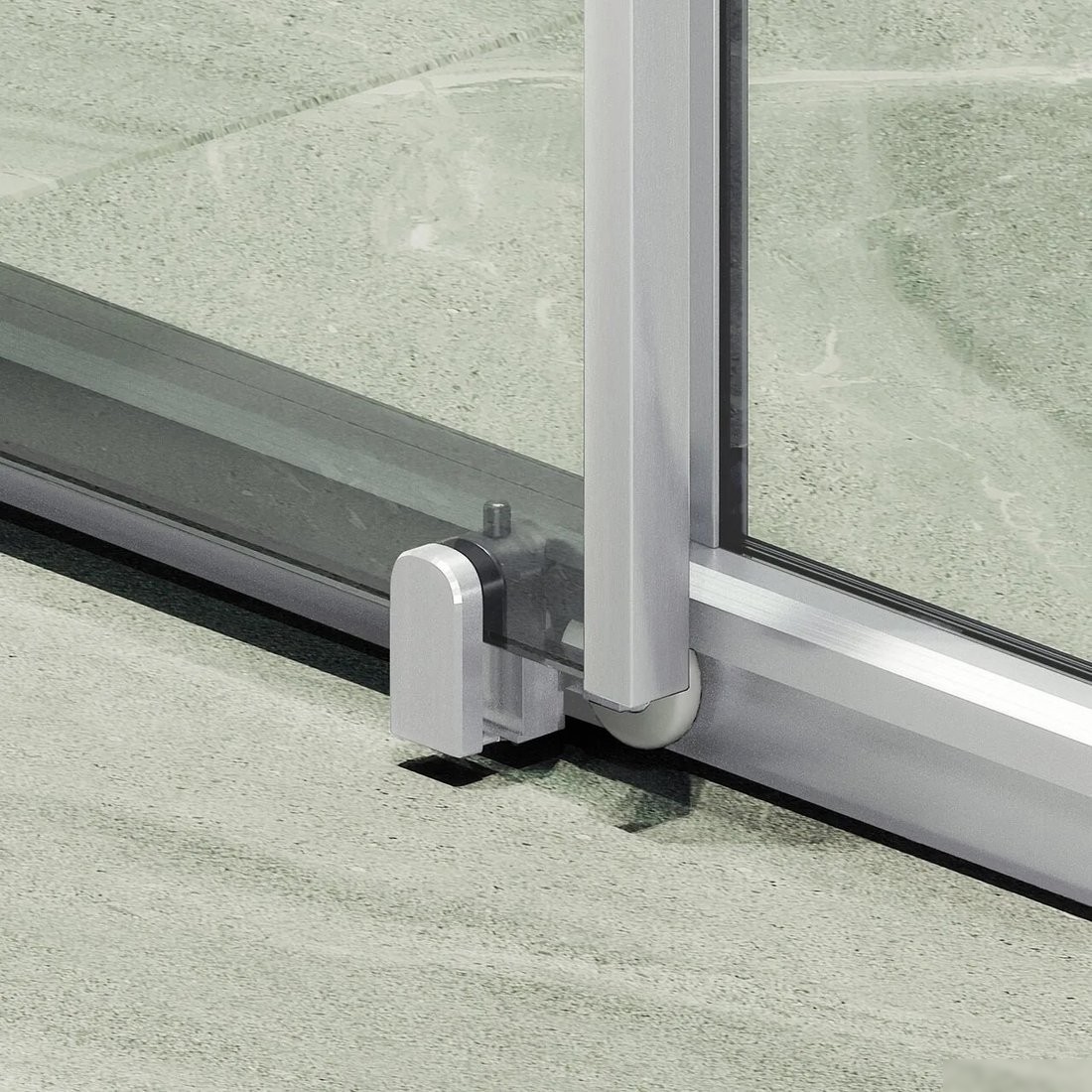 Душевая дверь MaybahGlass 195x120 MGD-1542-5 (бронза матовая стекло/хром матовый)