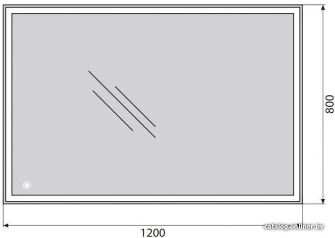 BelBagno Зеркало SPC-GRT-1200-800-LED-TCH