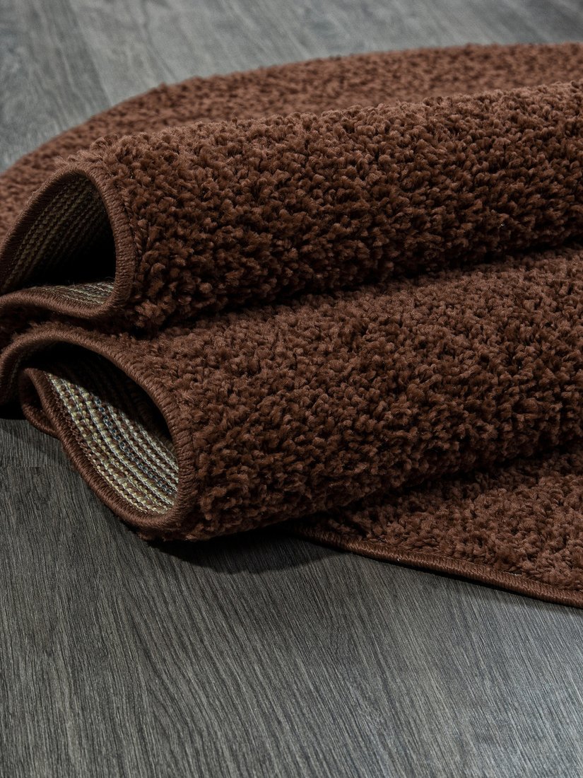 Ковер для жилой комнаты Merinos Lana T600-OVAL-BROWN (1.5x2.3)