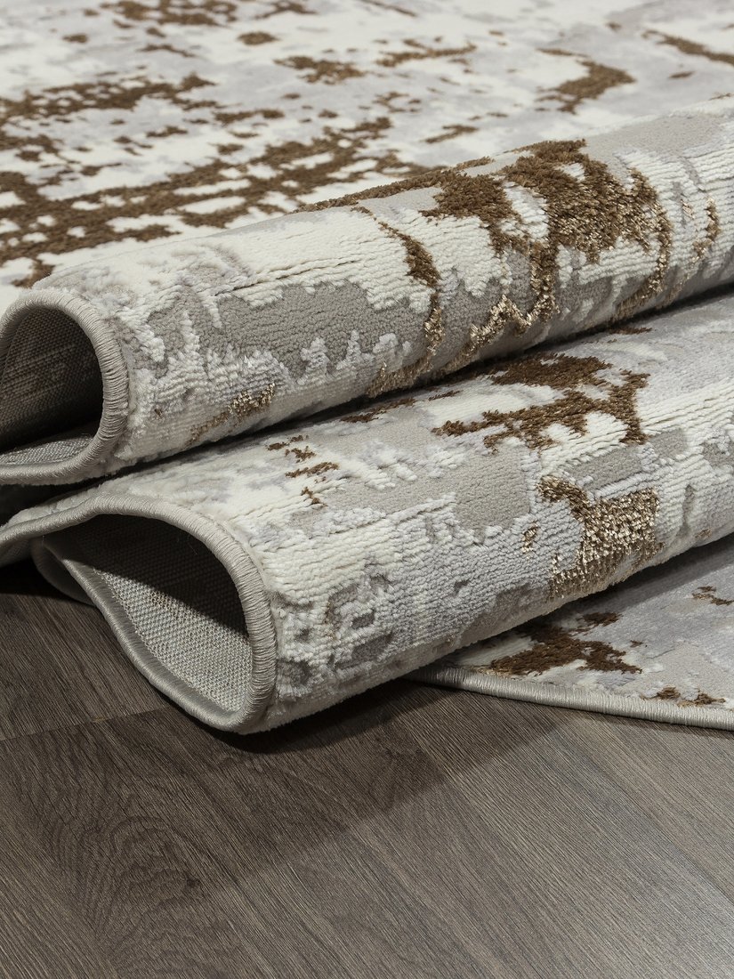 Ковер для жилой комнаты Merinos Palermo F284-OVAL-GRAY-GREEN (1.6x2.3)