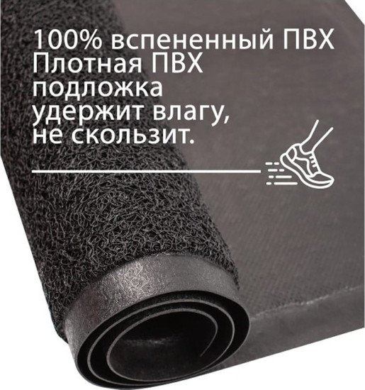Придверный коврик ComeForte Welcome 50x80 (черный)
