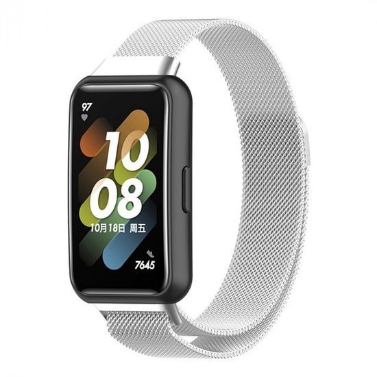 Браслет Rumi Milanese loop металлический для Huawei Band 7 (серебристый)