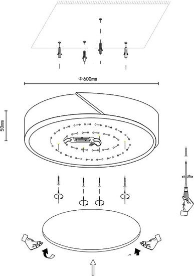Припотолочная люстра Velante 445-467-01