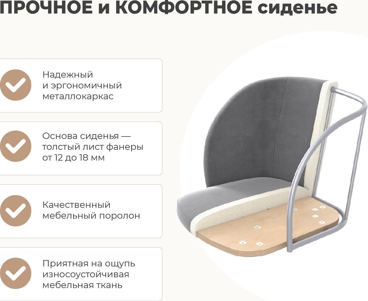 Стул с подлокотниками Sheffilton SHT-ST33/S195 (латте/белый)