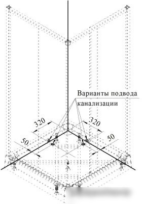 Душевой уголок Radomir 90 1-09-1-0-0-1180 (прозрачное стекло)