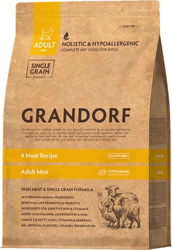 Сухой корм для собак Grandorf Dog 4 Meat Probiotic Mini Breeds 8 кг