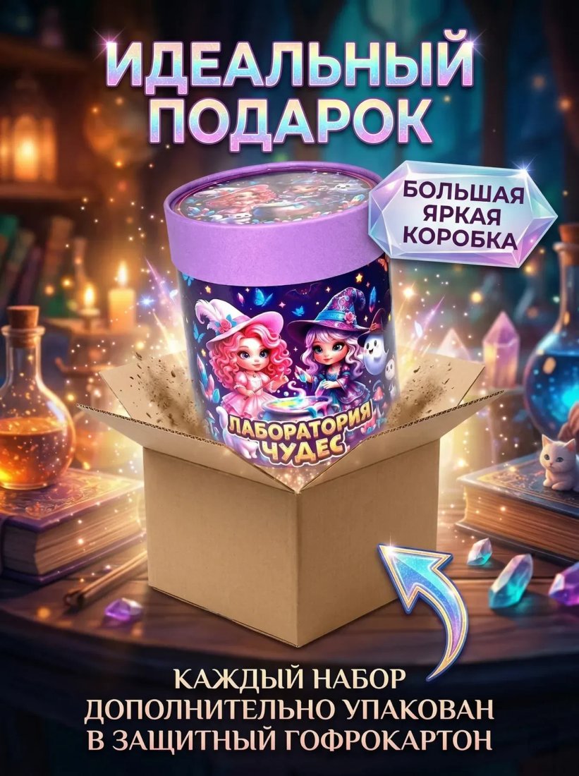 Набор для опытов Kristi Hobby Для девочек. Лаборатория чудес 13 в 1