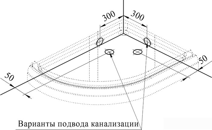 Душевой поддон Radomir 120x90 1-11-0-1-0-010