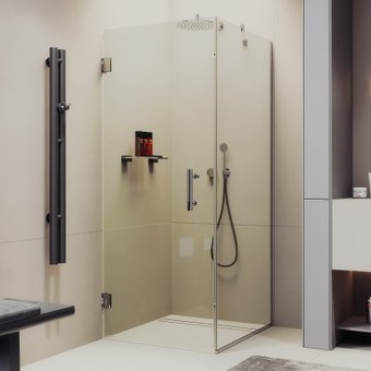 Душевой уголок MaybahGlass MGY-1303-4 (бесцветное стекло/хром глянцевый)