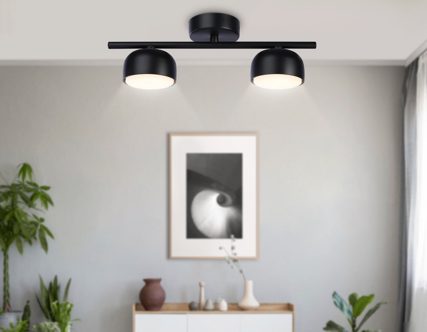Припотолочная люстра Ambrella light Techno Spot TN71024/2 BK (черный)