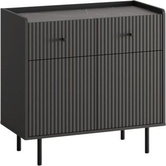 Тумба Anrex Soho 2D2S (графит/мрамор/дарк грей)