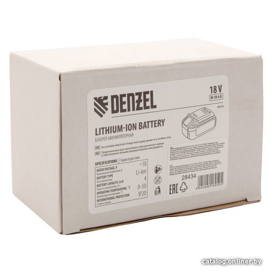 Аккумулятор Denzel IB-18-4.0 (18В/4 Ач)