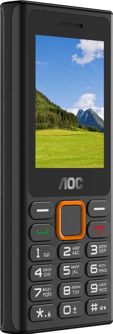 Кнопочный телефон AOC A245 (черный)