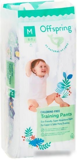 Трусики-подгузники Offspring M 6-11кг Рыбки (42 шт)